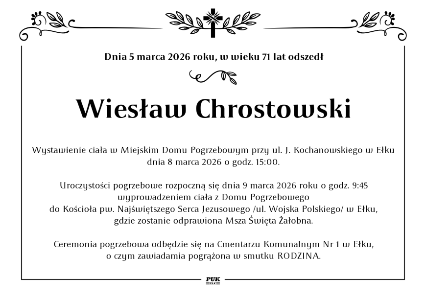 Wiesław Chrostowski - nekrolog
